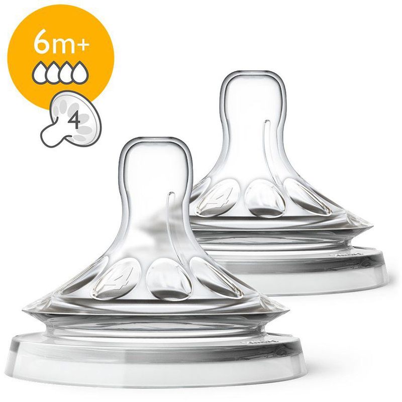 AVENT - Tetina natural 2.0 flujo rapido 6m avent scf044/27