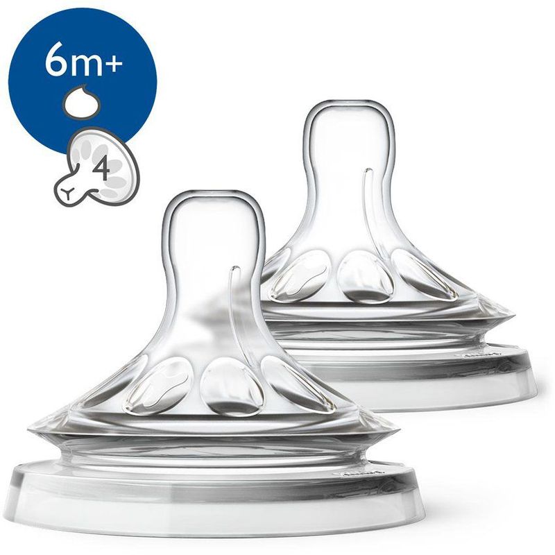 AVENT - Tetina natural  2.0 preparados espesos 6m avent scf046/27
