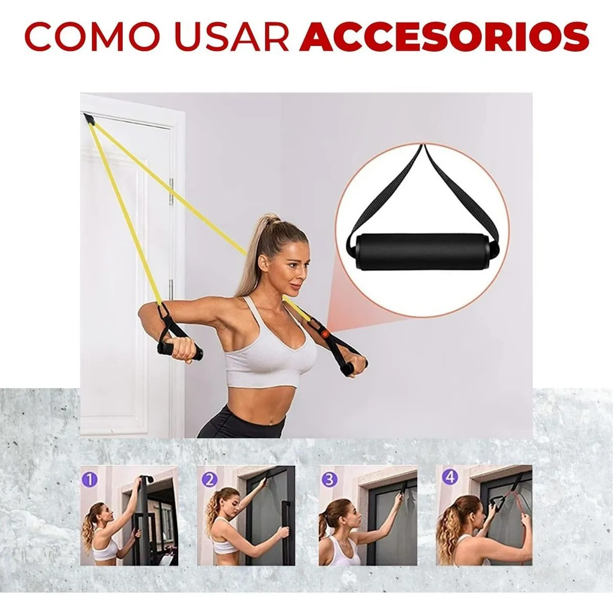 FITNICS - Bandas Elasticas Resistencia Poder Fitnics Set 5 +accesorios