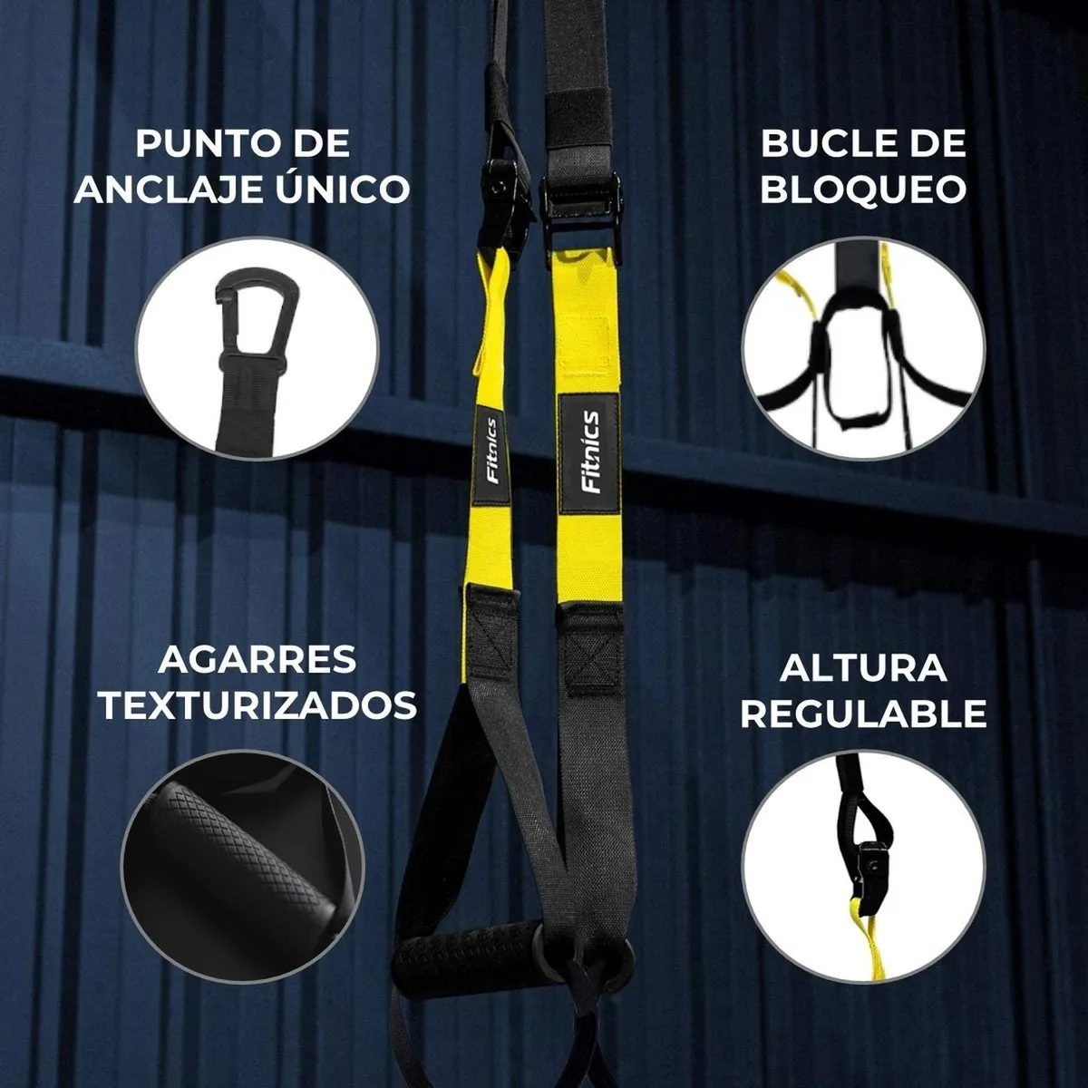 FITNICS - Banda Suspensión Tipo Trx Fitnics Set Completo Entrenamiento-