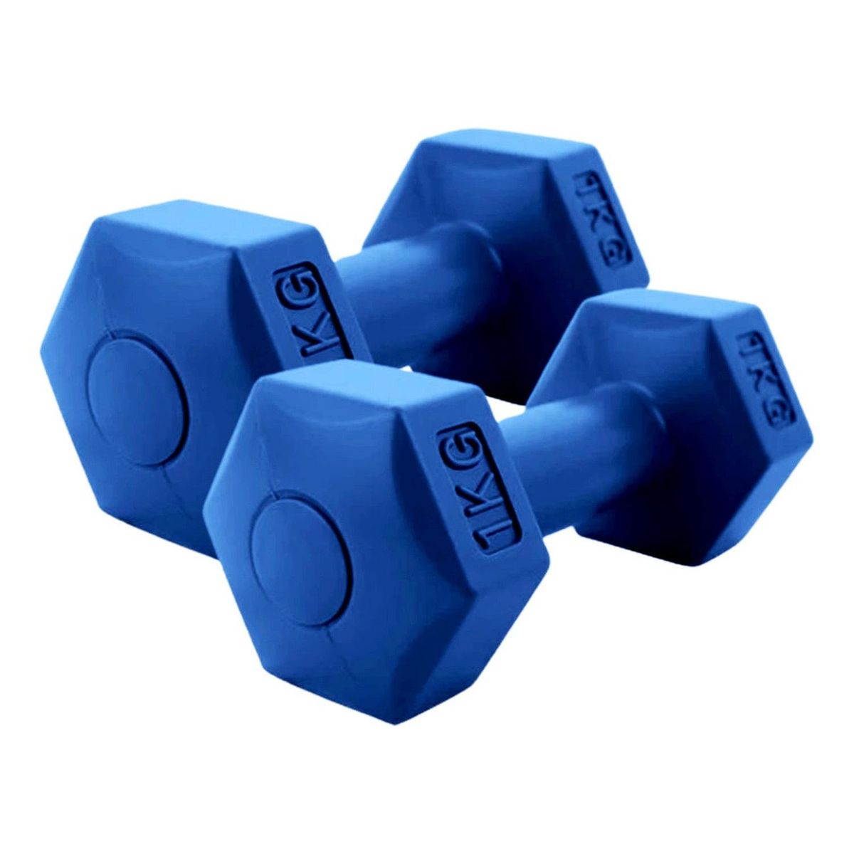 FITNICS - Mancuernas Pesas 1kg C/una 2kg Total Pvc Cementada Set X 2