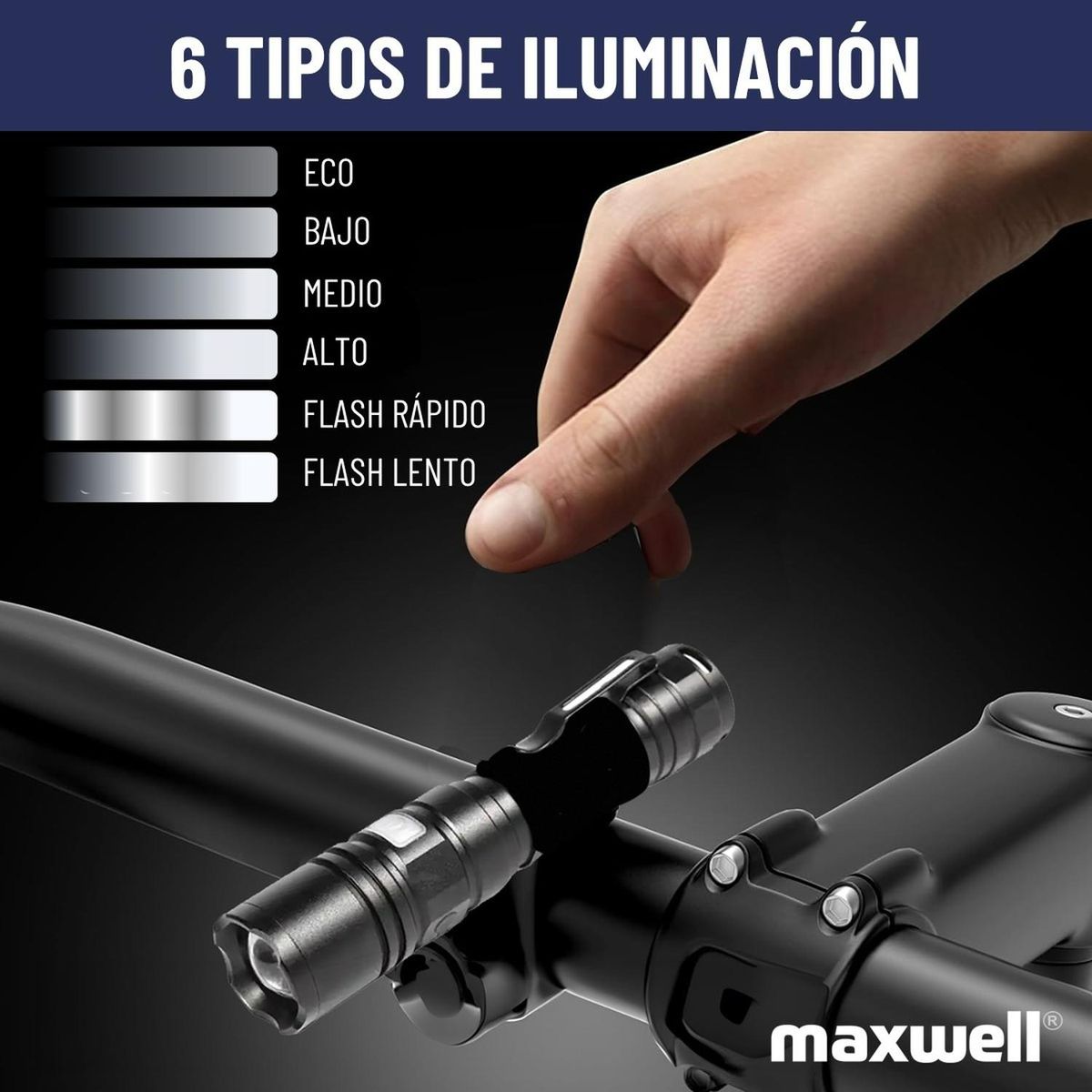 MAXWELL - Luz Bicicleta Set Delantera +trasera Usb Impermeable Maxwell