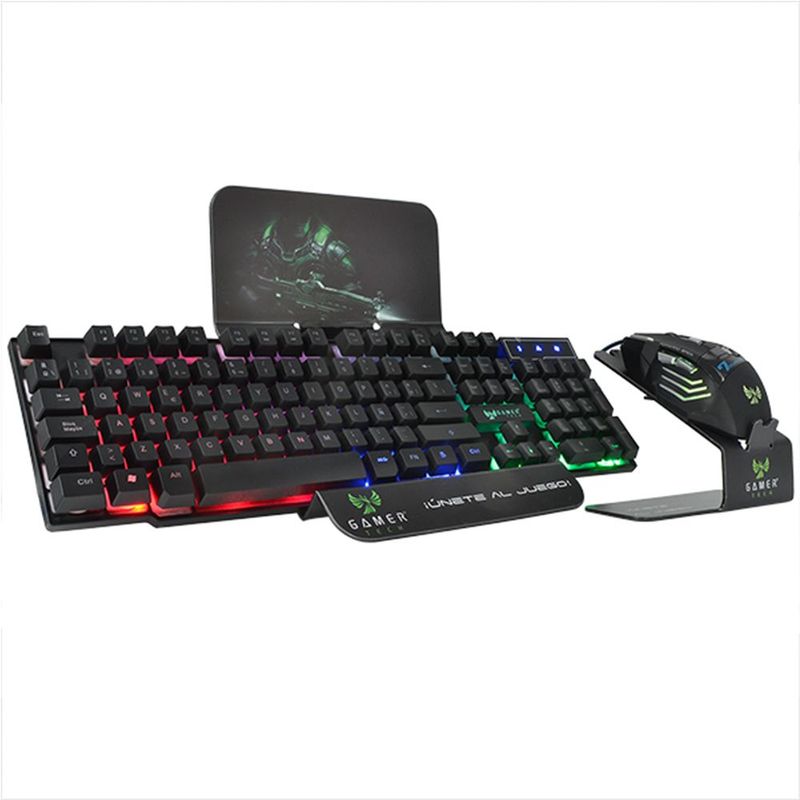 GAMER TECH - Combo  Teclado Y Mouse Gamer Jaltech Retroiluminado Gt300c