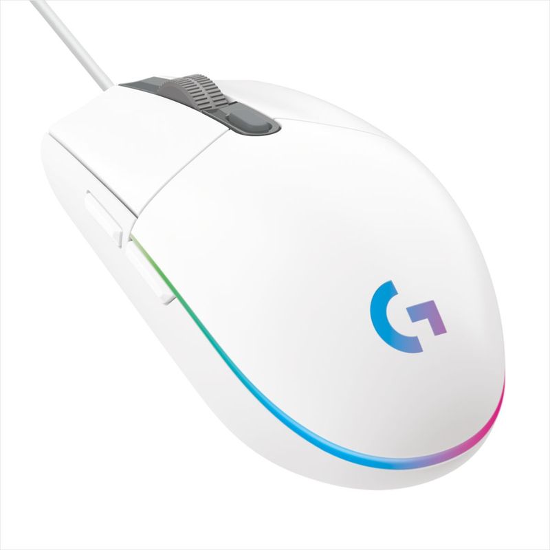 LOGITECH - Mouse Gamer Logitech G203 Lightsync, 6 Botones, 200~8000dpi Blanco