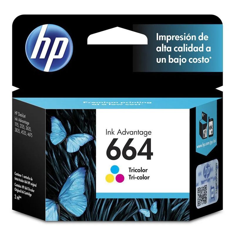 HP - Cartucho de tinta HP 664 Color Original (F6V28AL)