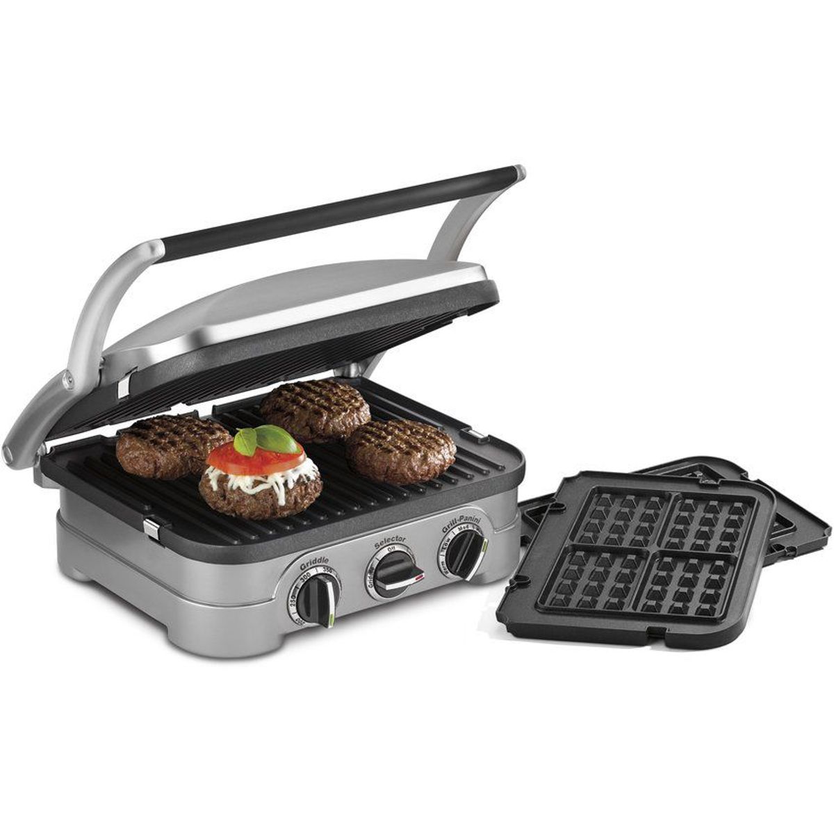 CUISINART - Grill Parrilla 5 en 1  Cuisinart GR-4NP1 Gris
