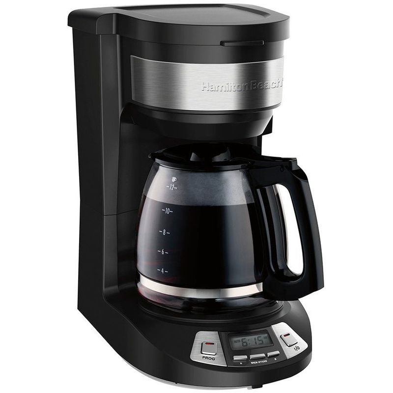 HAMILTON BEACH - Cafetera 12 tazas Programable Hamilton Beach 46290 Negro