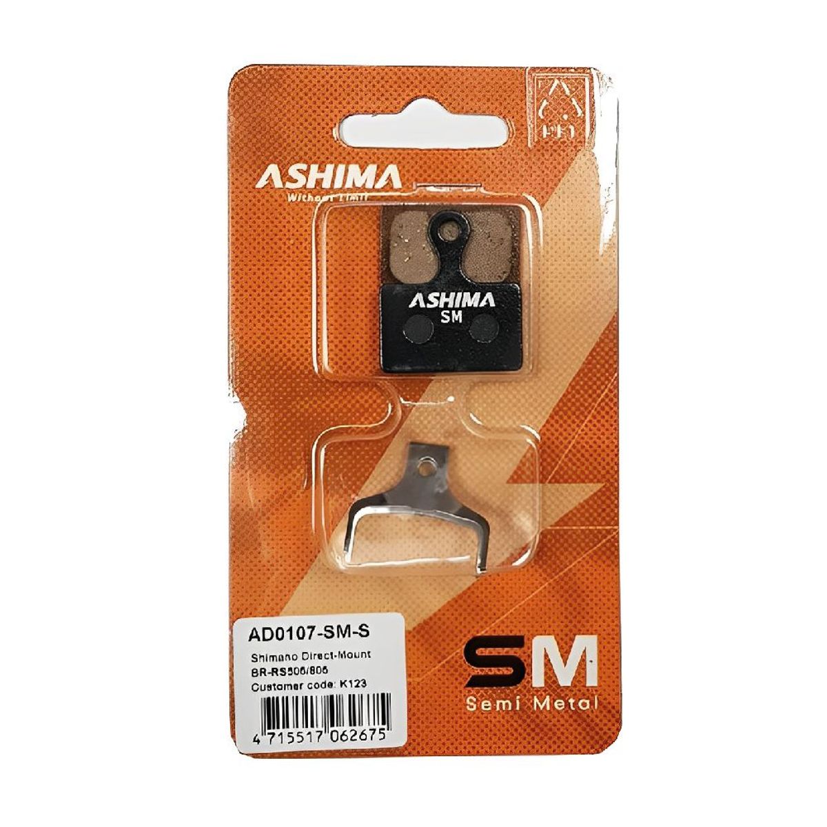 GENERICO - Pastilla De Freno Ashima AD0107-SM-S SemiMetalica