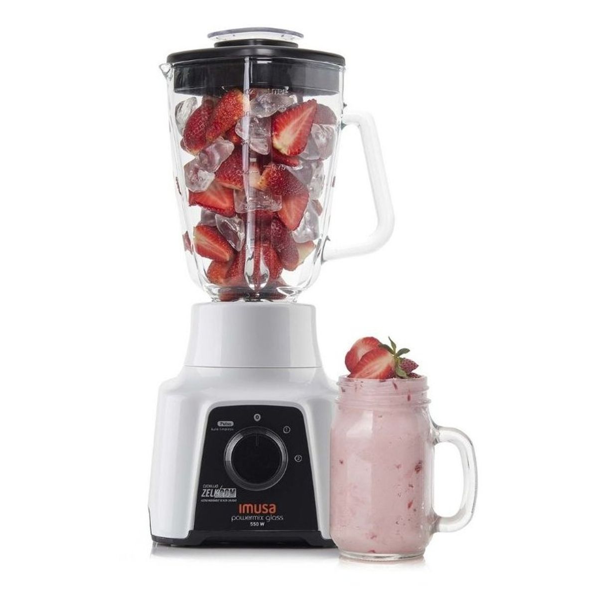 IMUSA - Licuadora imusa powermix glass blanco