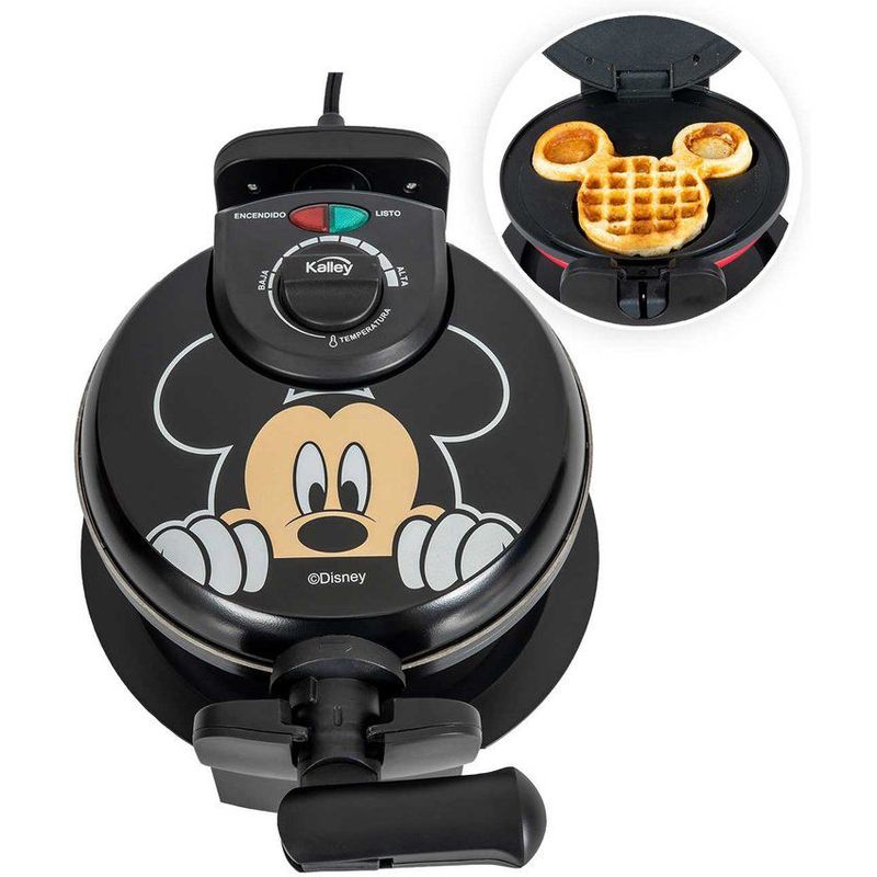 DISNEY - Wafflera kalley mickey mouse de disney k-dwm1n negro