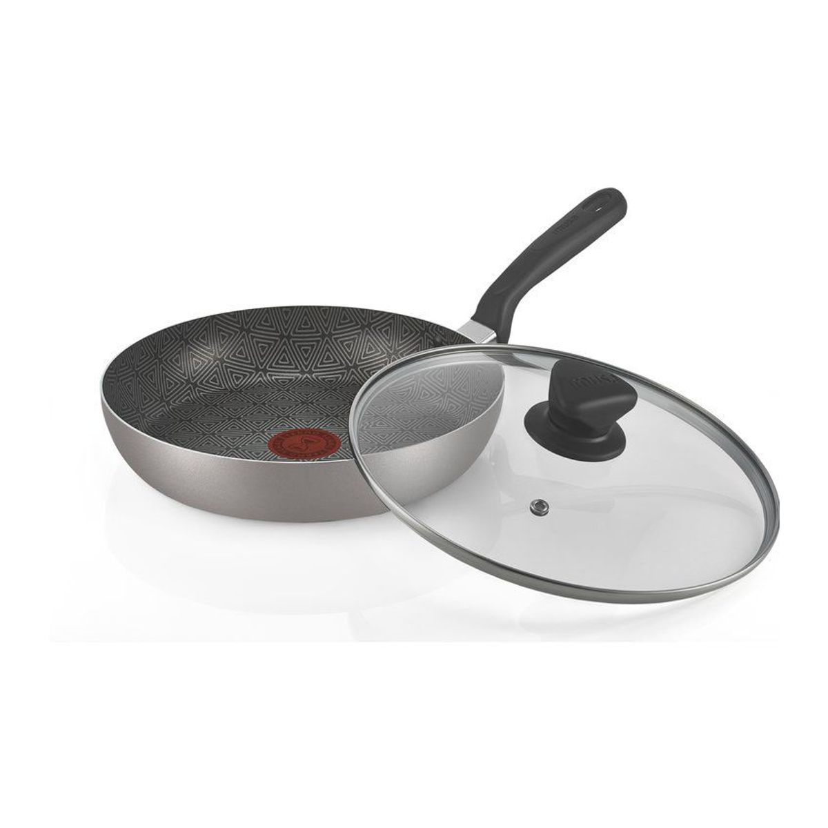 IMUSA - Sartén alto imusa antiadherente con tapa vidrio 24 cm talent