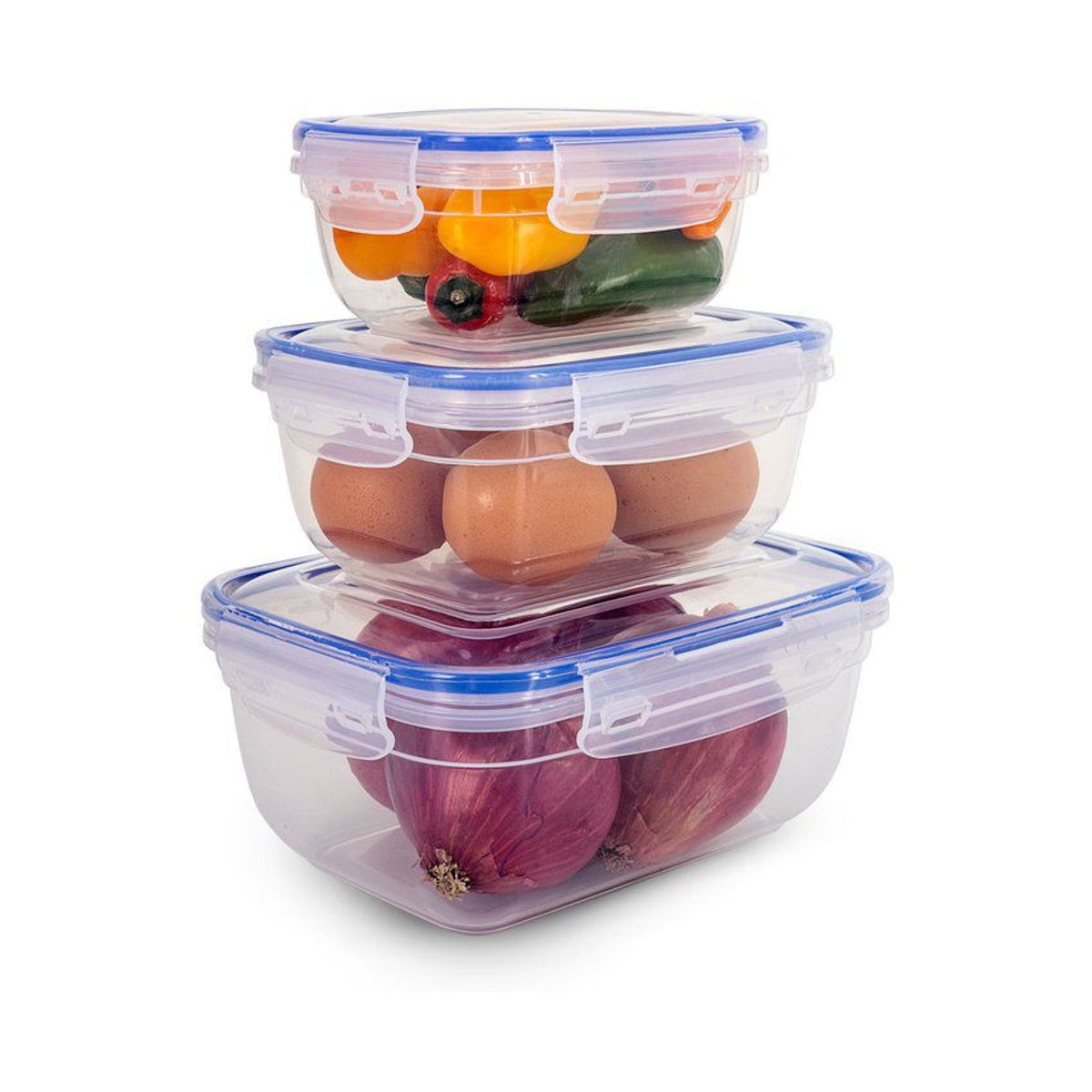 KALLEY - Recipientes de set x 3  herméticos kalley rectangular