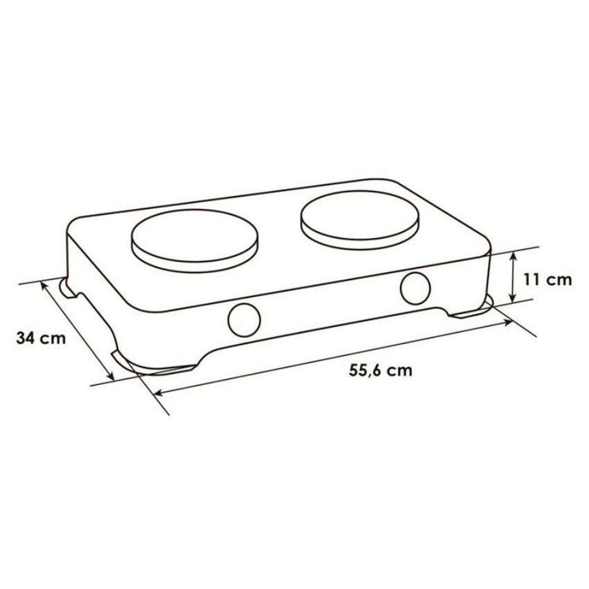 ABBA - Cocineta abba 2 puestos eléctrica se200-1 gris moteado