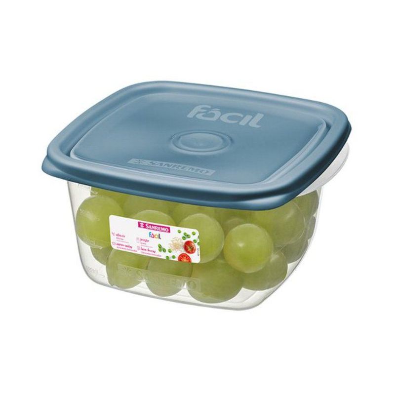 SANREMO - Recipiente hermetico cuadrado plástico sanremo 800 ml tapa en color surtido