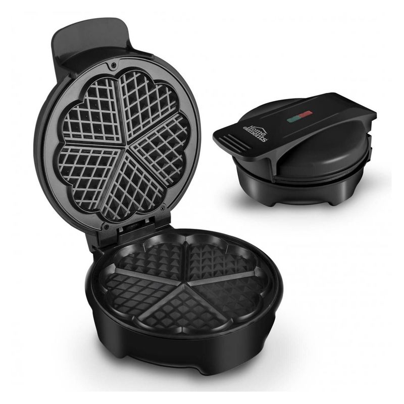 HOME ELEMENTS - Wafflera Negra 20 cm Antiadherente Home Elements