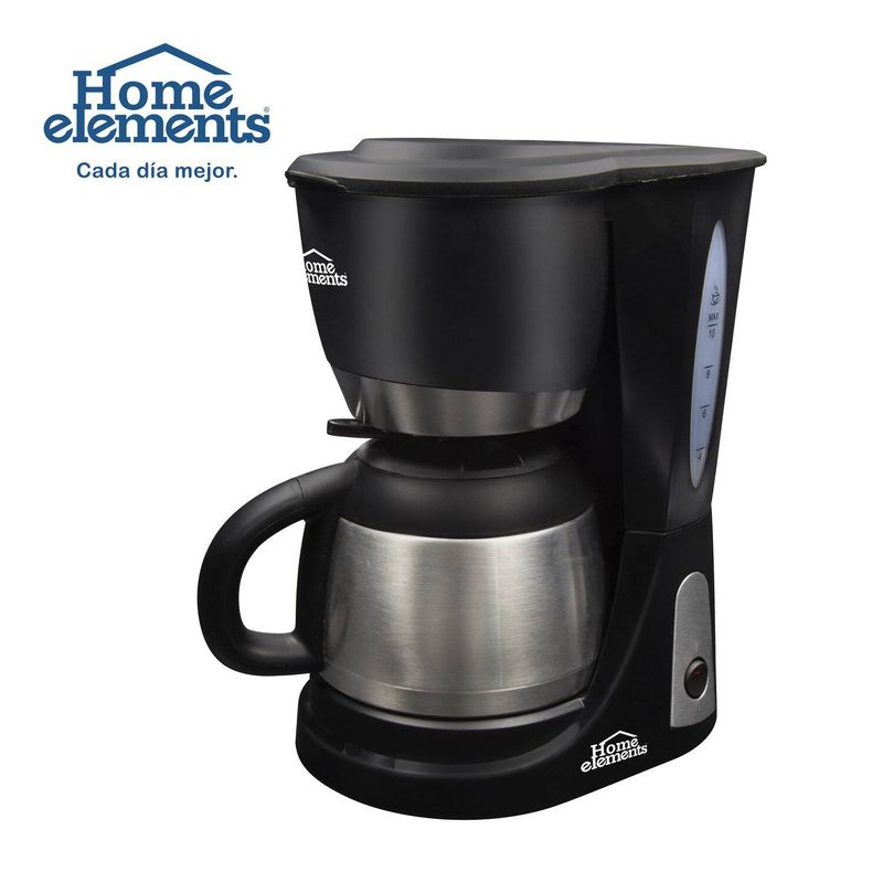 HOME ELEMENTS - Cafetera Electrica 10 Tazas Jarra Acero Inoxidable Home Elements