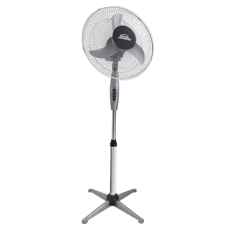 HOME ELEMENTS - Ventilador Pedestal Gris 16 Home Elements
