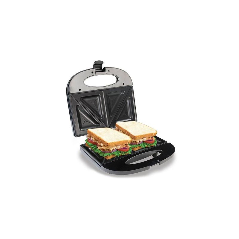 HOME ELEMENTS - Sanduchera Negra Antiadherente Home Elements.---_.