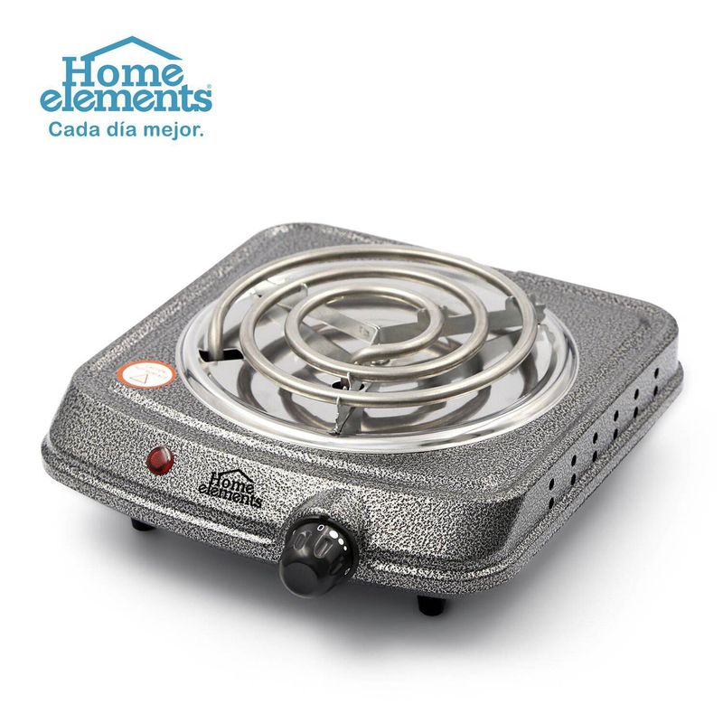 HOME ELEMENTS - Estufa 1P Eléctrica Gris Home Elements