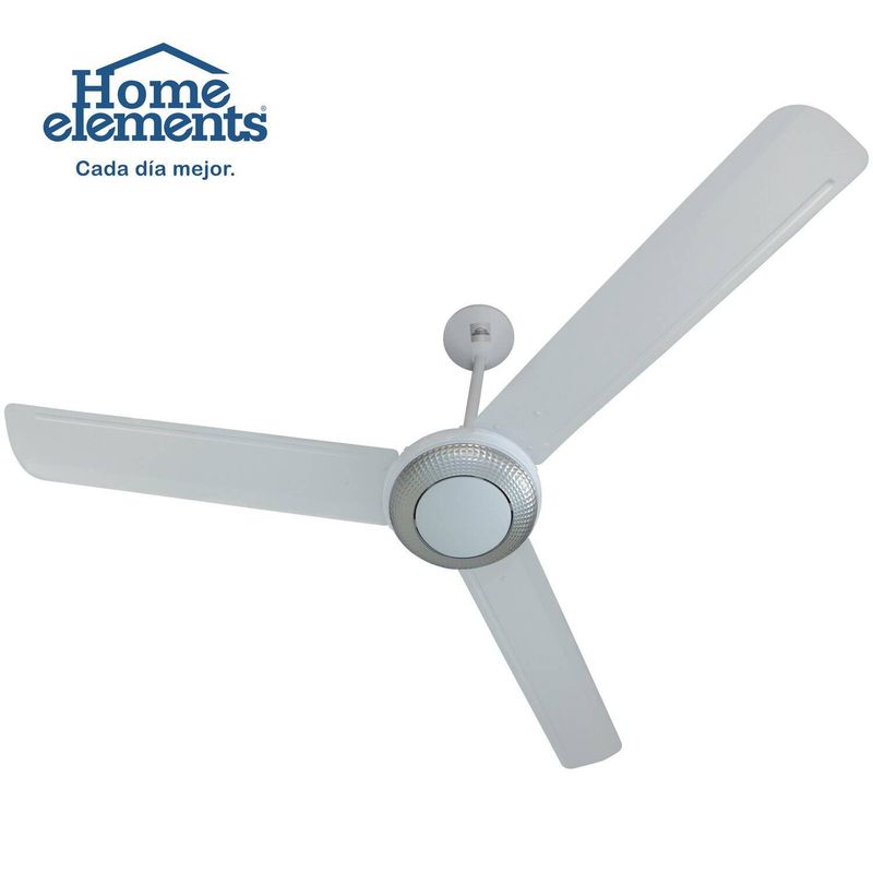 HOME ELEMENTS - Ventilador De Techo Blanco 3 Aspas Home Elements