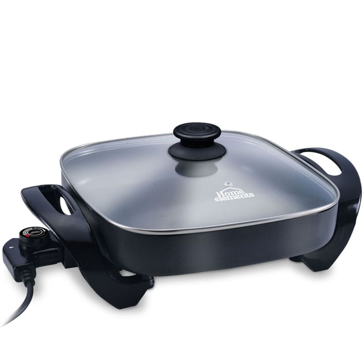 HOME ELEMENTS - Sarten Electrico 30x30cm Tapa Vidrio Home Elements