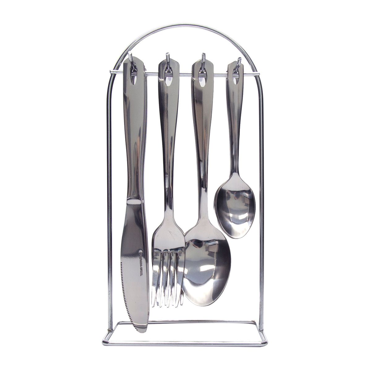 HOME ELEMENTS - Set de Cubiertos x 24pzs Acero Inox Home Elements