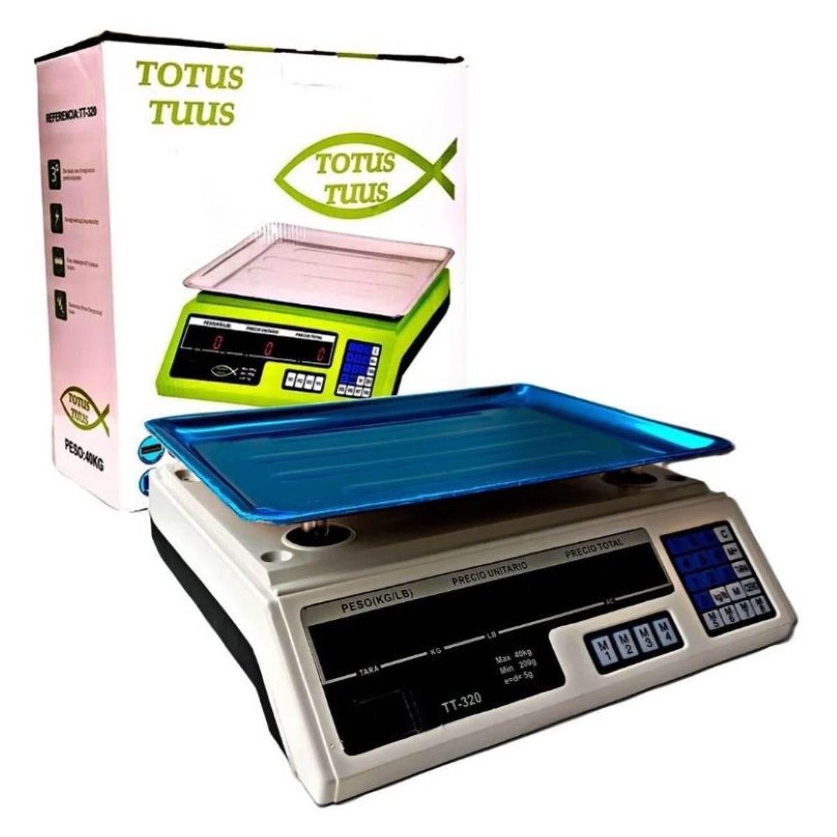 ZHOPI CO - Bascula Electronica Peso Balanza Digital Gramera 40 kg