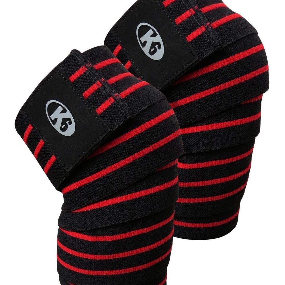 K6 - Vendas Protectoras Rodilleras Entrenamiento Levantamiento Pesas Crossfit Par K6