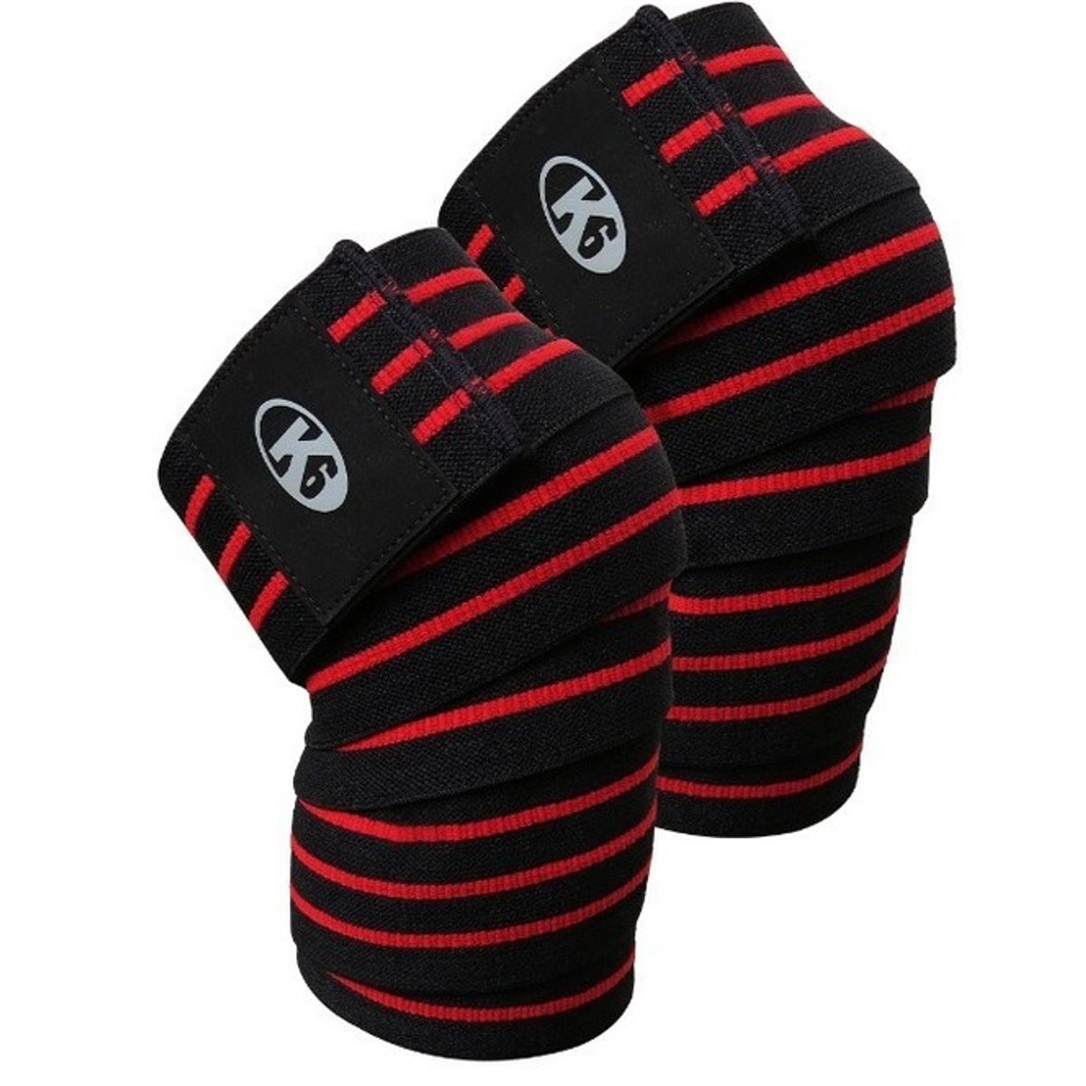 K6 - Vendas Protectoras Rodilleras Entrenamiento Levantamiento Pesas Crossfit Par K6