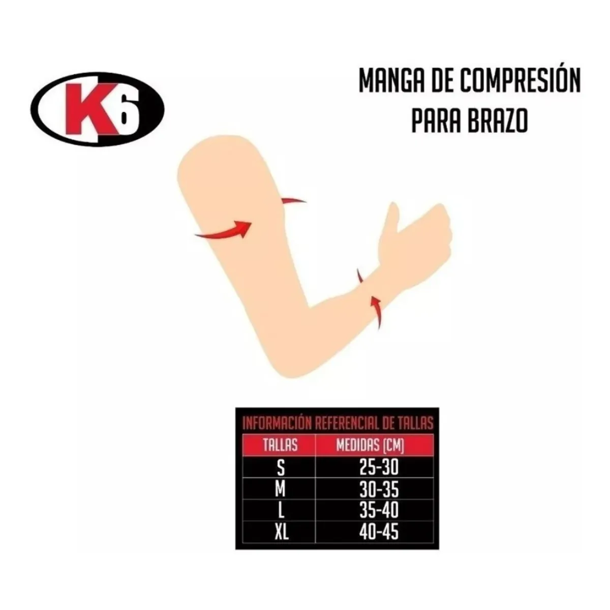 K6 - Mangas Protectoras Uv Protección Sol Deportes K6