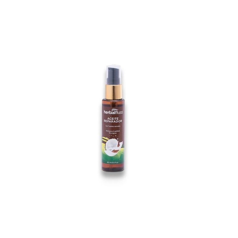 HERBALFLUSS - Aceite reparador 60ml - con 7 aceites secos (no engrasa) Herbalfluss