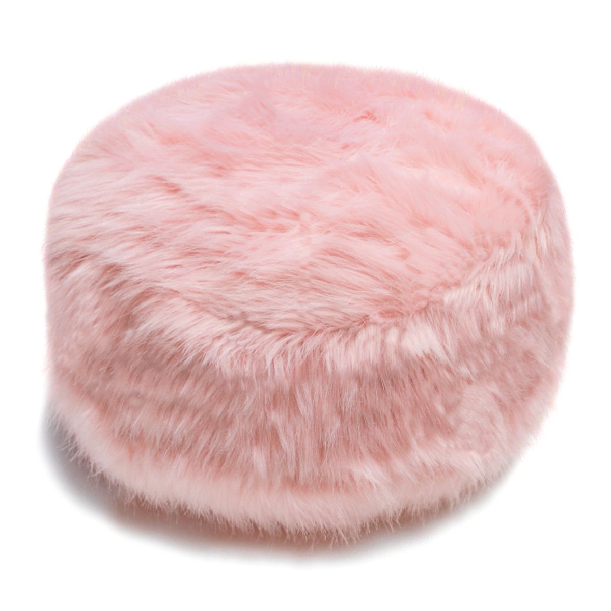 BANZAY - Cojín Puff Descansapies Reposapies en Peluche  - Rosado