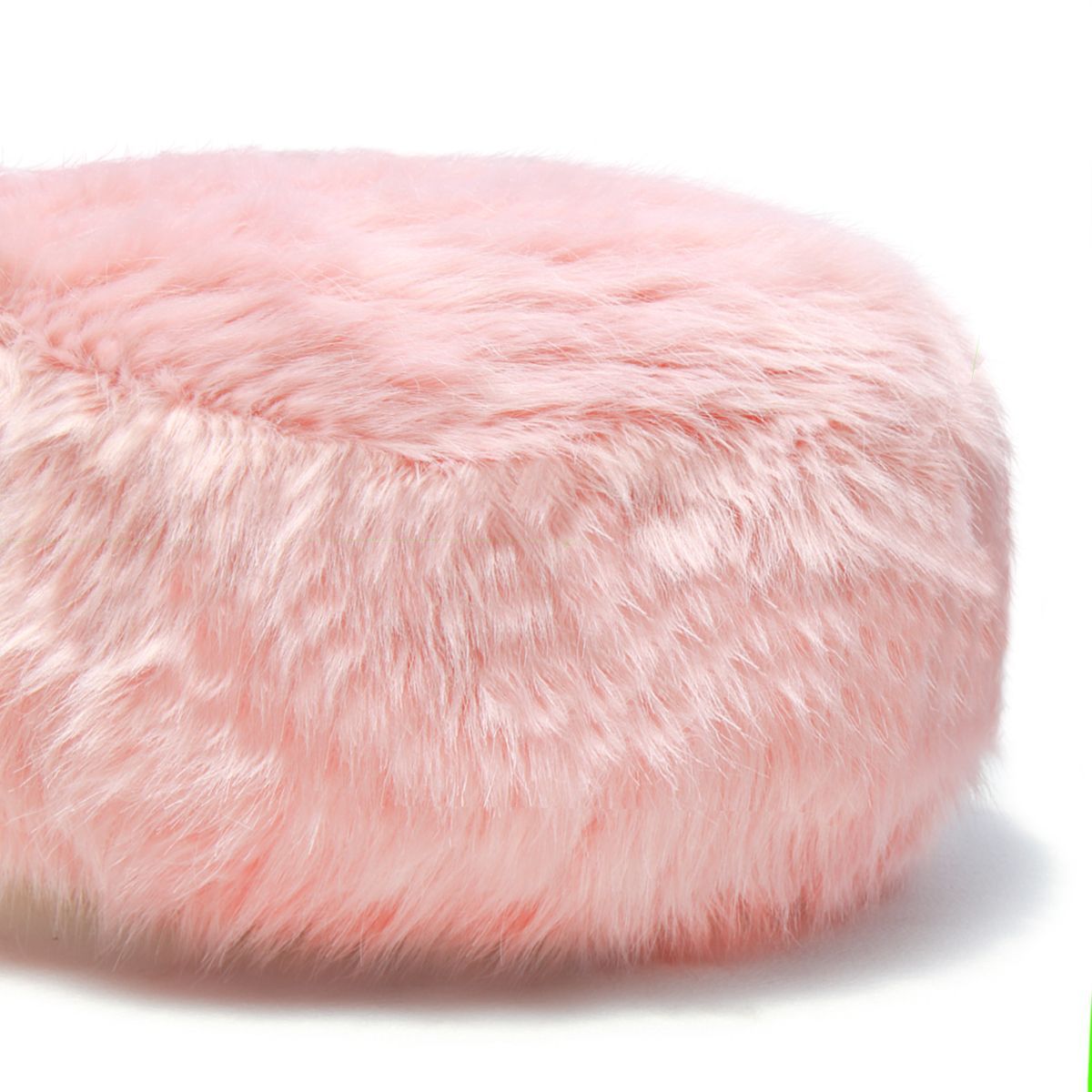 BANZAY - Cojín Puff Descansapies Reposapies en Peluche  - Rosado