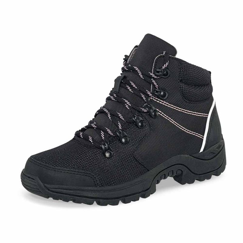 CROYDON - Botas Outdoor Urena Negro-Rosa para Mujer Croydon
