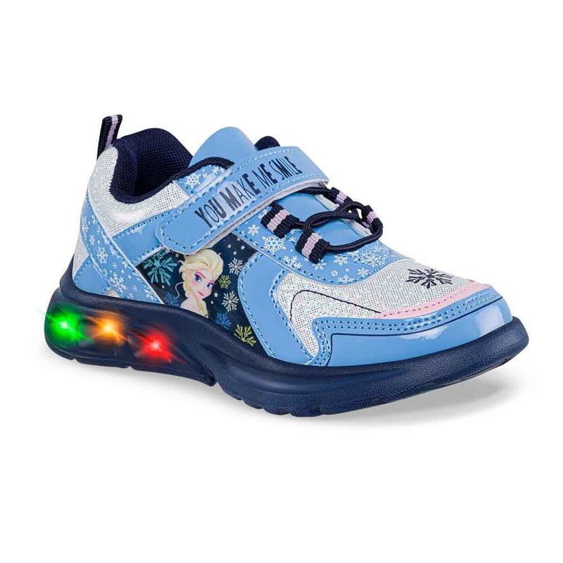 DISNEY - Tenis Luces Frozen Ice Azul para Niña Disney