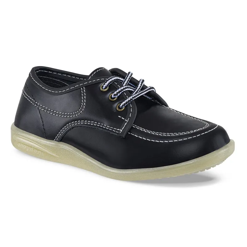 CROYDON - Zapatos Colegio Bachiller Negro para Niño y Niña Croydon