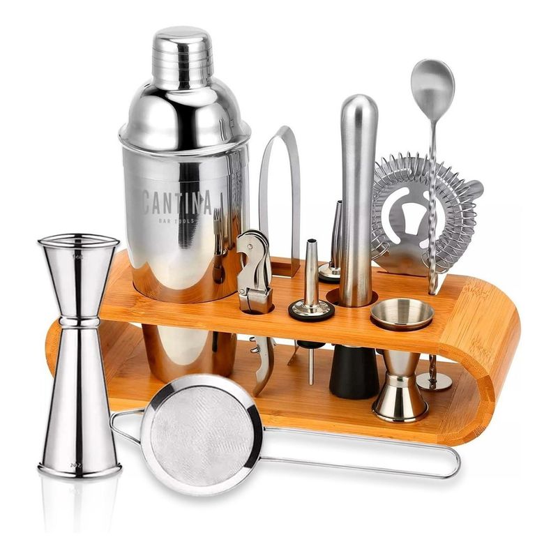 CASATUA - Bartender Coctelera Set Utensilios Bar Inoxidable 12 Piezas