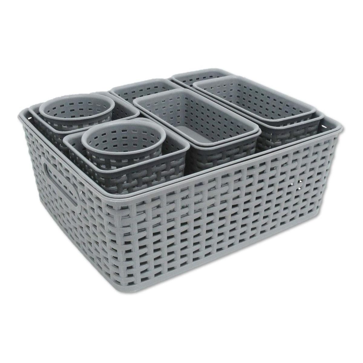 CASATUA - Canastas Cestas Organizadoras Set De 10 Cocina Baño Multiuso-