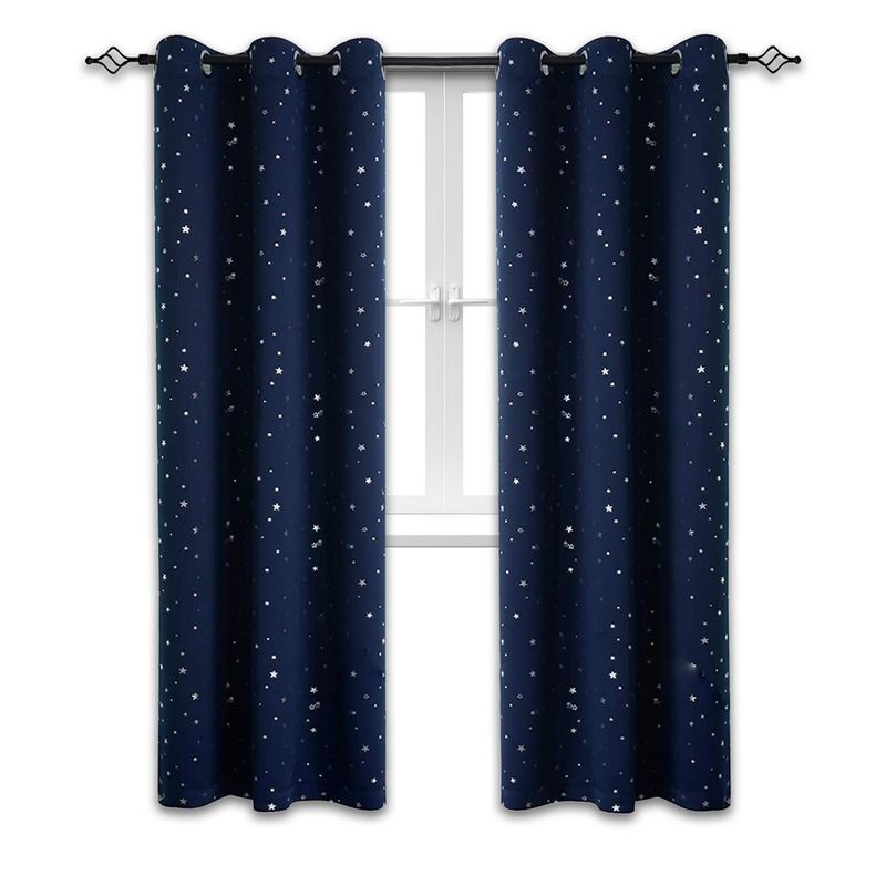 CASATUA - Cortina Niños Niña Semi Blackout Casatua Un Paño 140x220cm - Azul