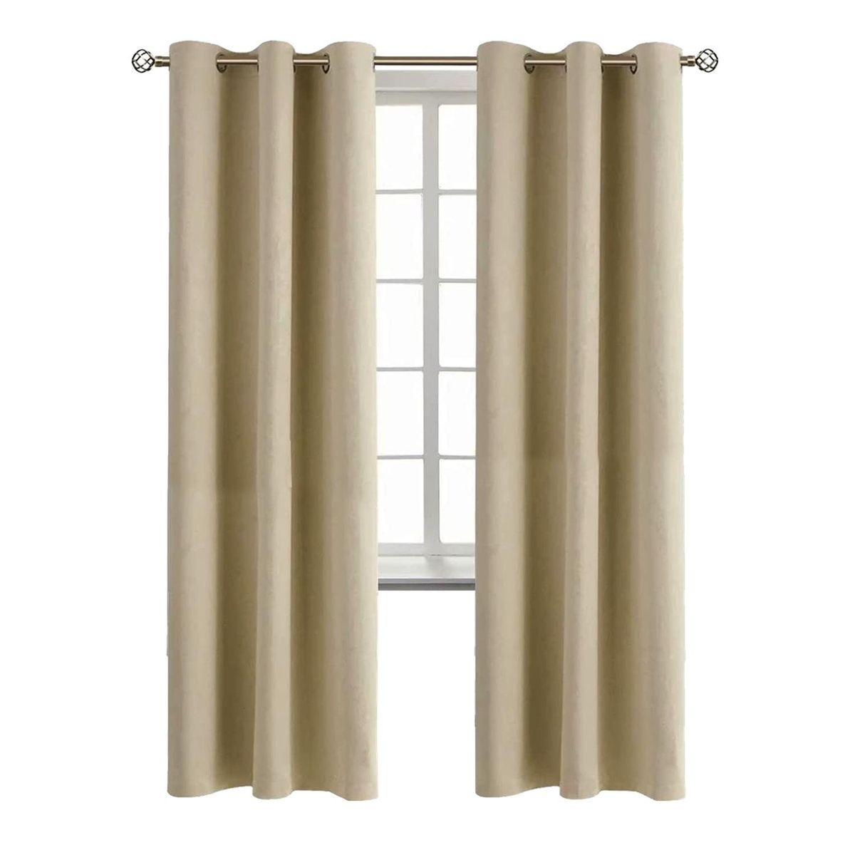 CASATUA - Cortina Semi Blackout Casatua Un Paño 140x220cm Aislante - Beige