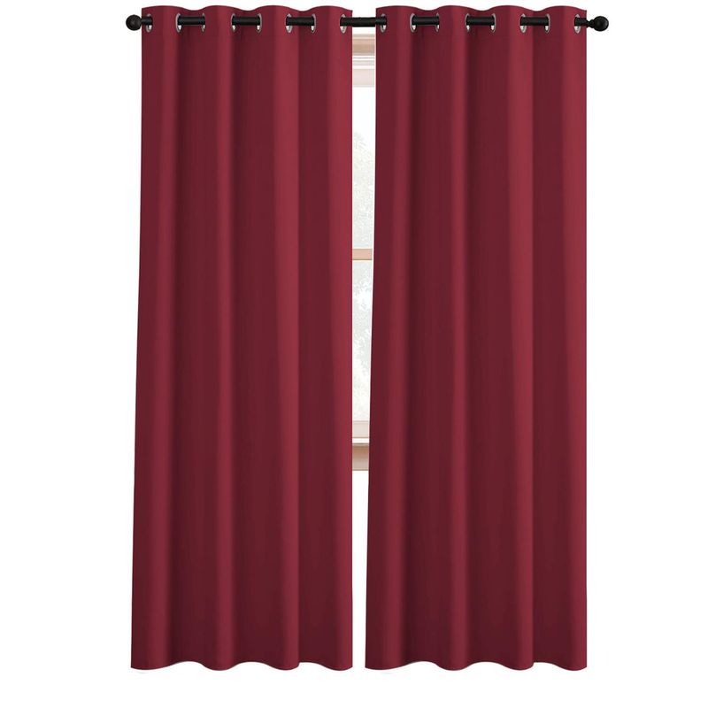 CASATUA - Cortina Semi Blackout Casatua Un Paño 140x220cm Aislante - Rojo-