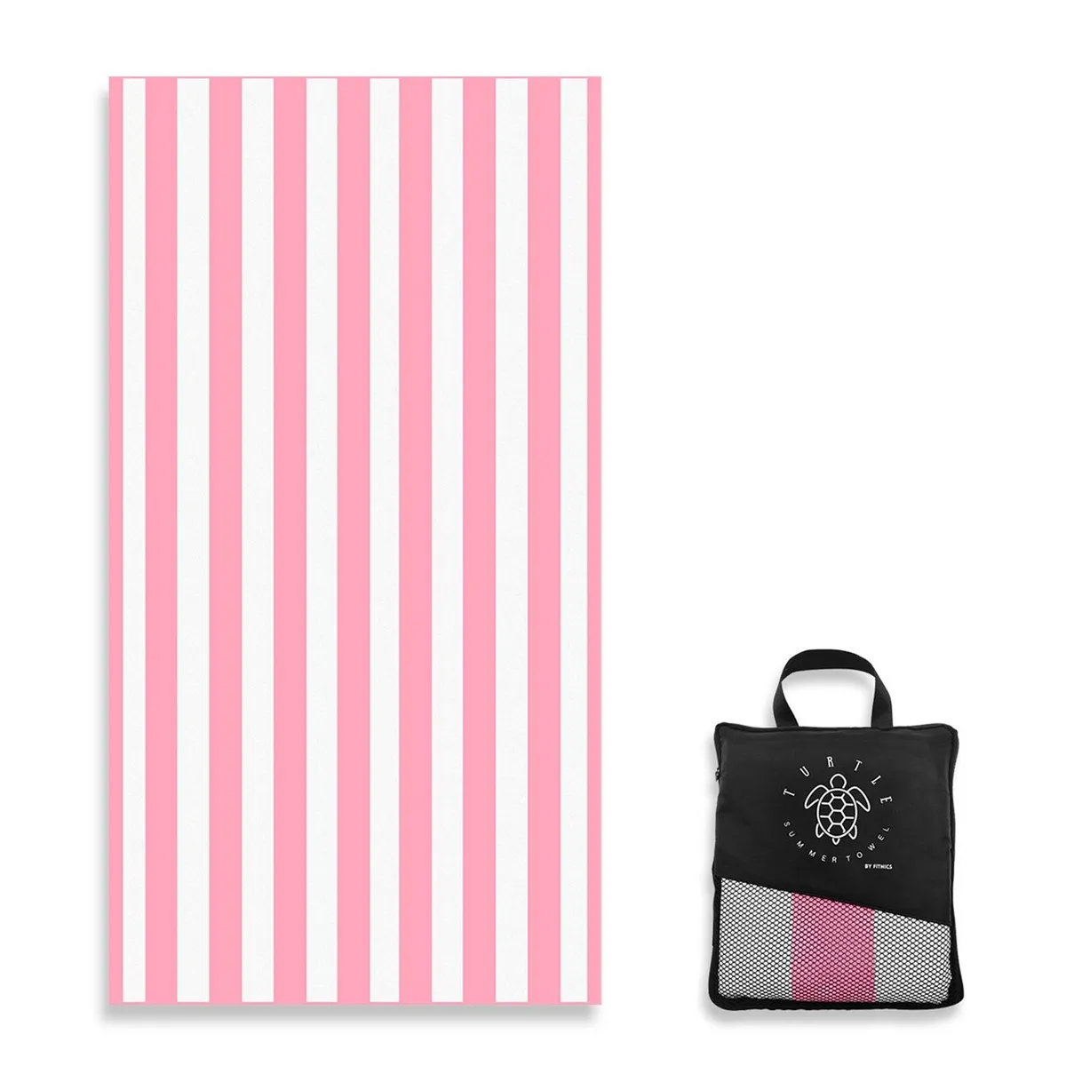 FITNICS - Toalla Microfibra Playa Secado Rapido Viaje + Estuche 160x90cm - Rosa