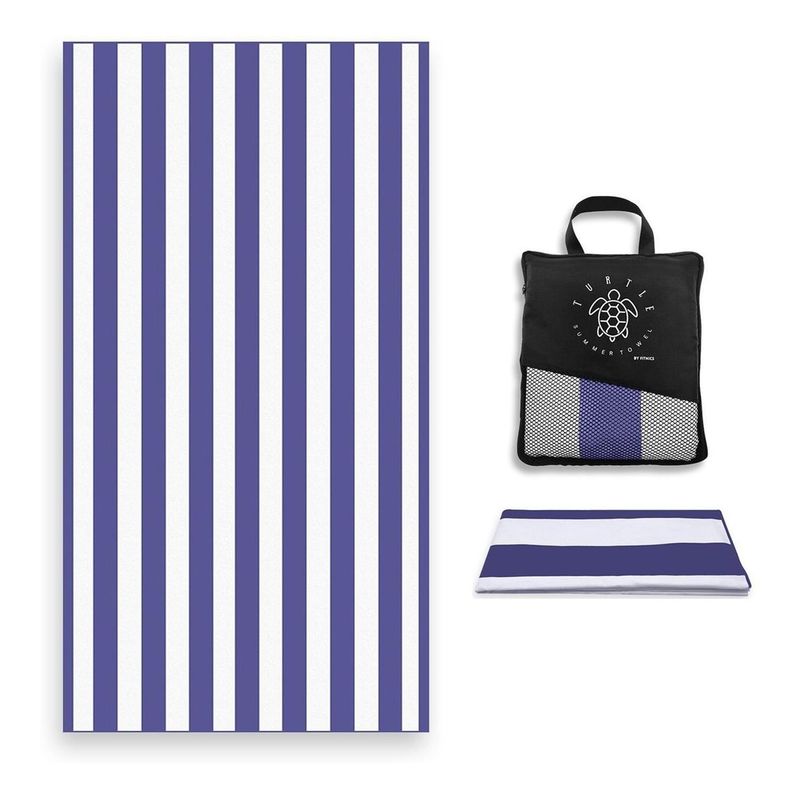 FITNICS - Toalla De Microfibra Secado Rapido Playa Viaje + Estuche - Azul marino