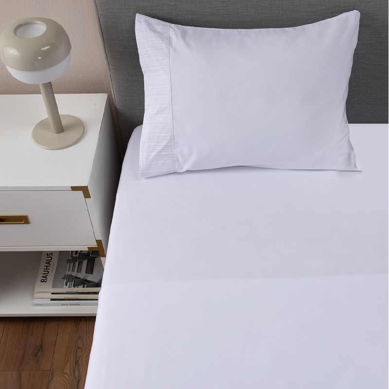 CASATUA - Sabanas Hotel Suave 1800 Casatua + Funda - Blanco - Sencillo