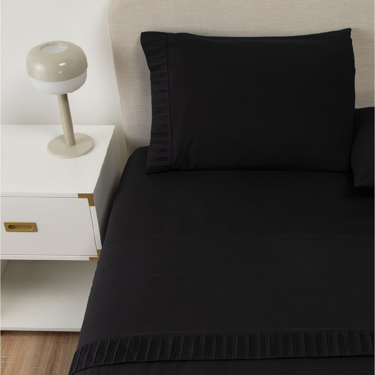 CASATUA - Sabanas Hotel Suave 1800 Casatua + Funda - Negro - Sencillo-