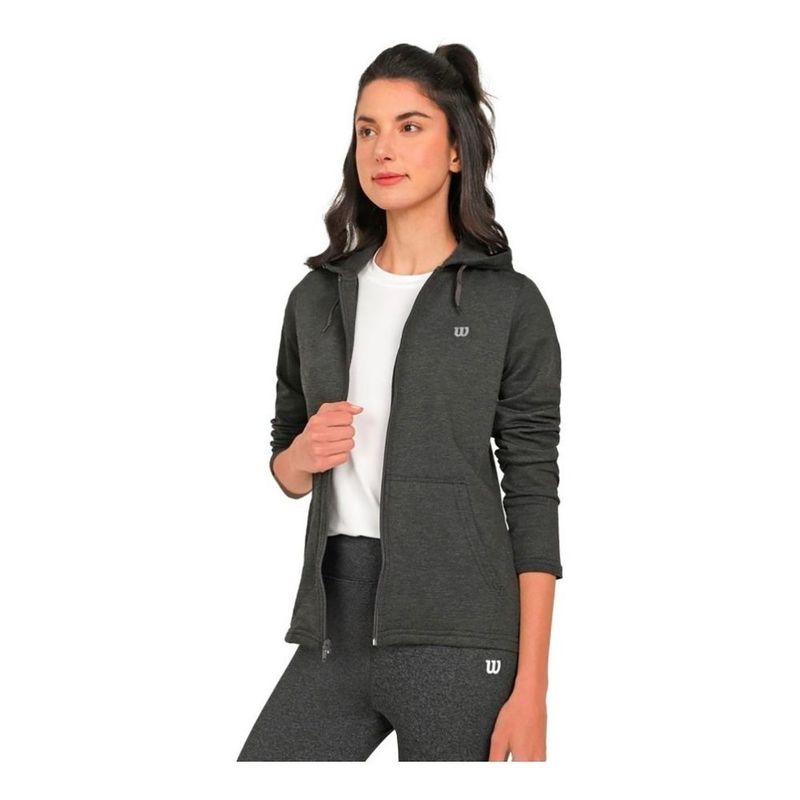 WILSON - Buzo Saco Capucha Deportivo Wilson Con Cierre Mujer Sudadera_..
