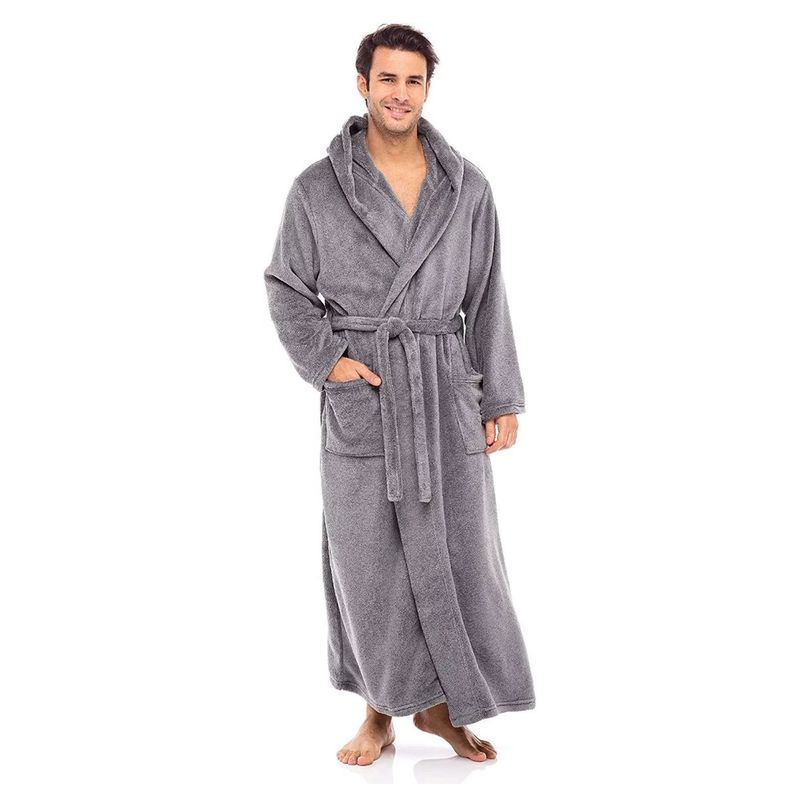 DCOR - Bata Levantadora Térmica Piel De Ángel Premium Hombre Gris