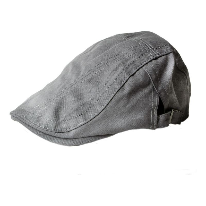 VELBROS - Boina Inglesa Correa Gorra Gorro Sol Beret Sombrero - Gris