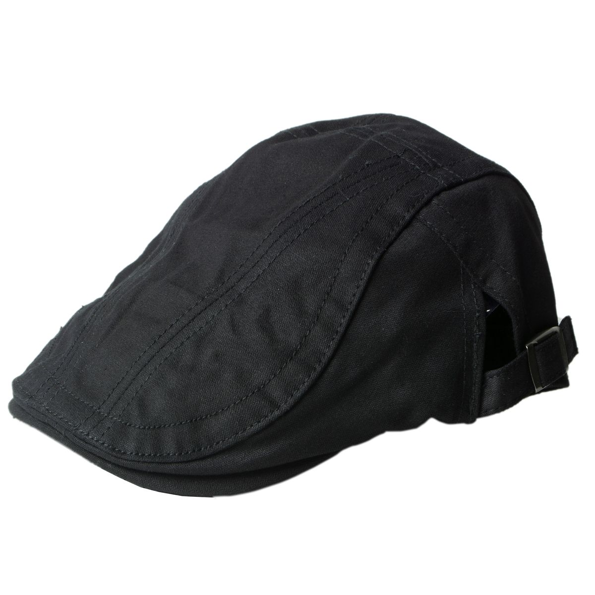 VELBROS - Boina Inglesa Correa Gorra Gorro Sol Beret Sombrero - Negro