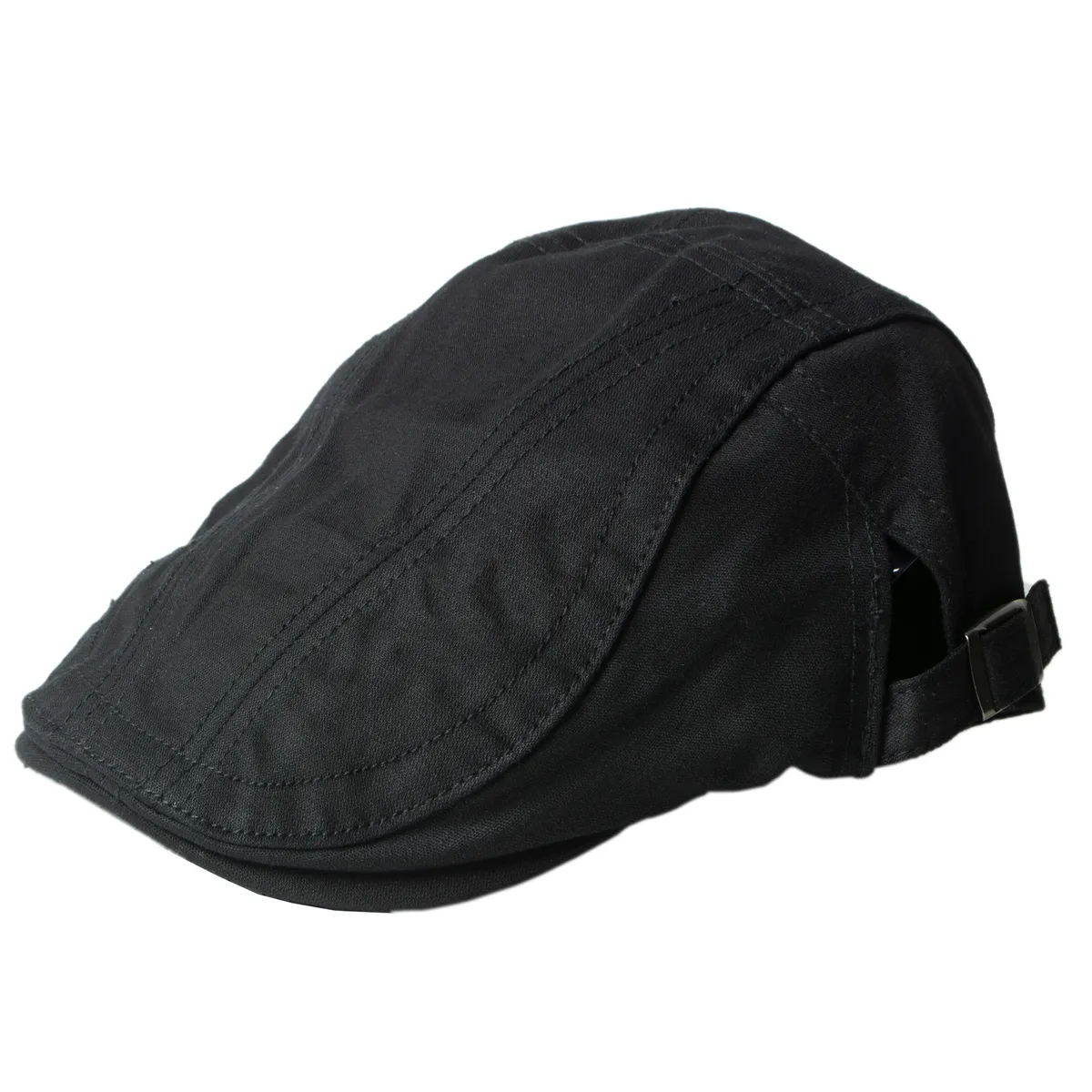 VELBROS - Boina Inglesa Correa Gorra Gorro Sol Beret Sombrero - Negro